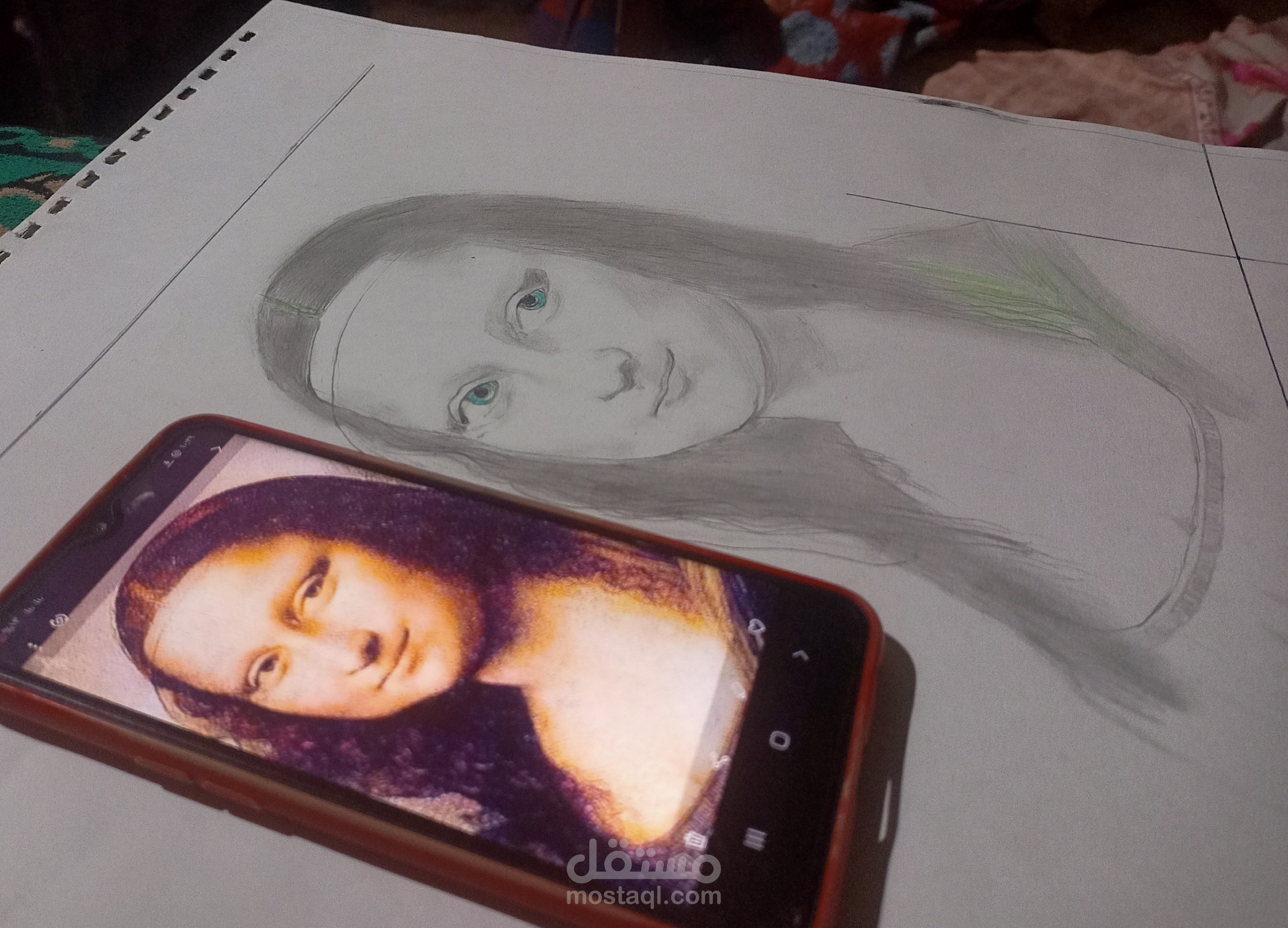 رسم للوحه الشهيره المونلازه