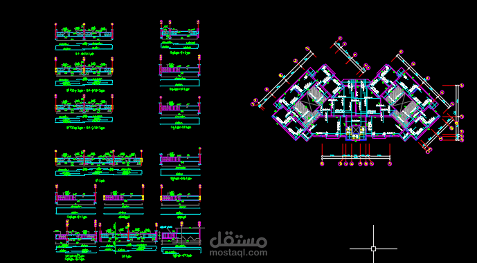 اعمال shopdrawing لعمارة سكنية