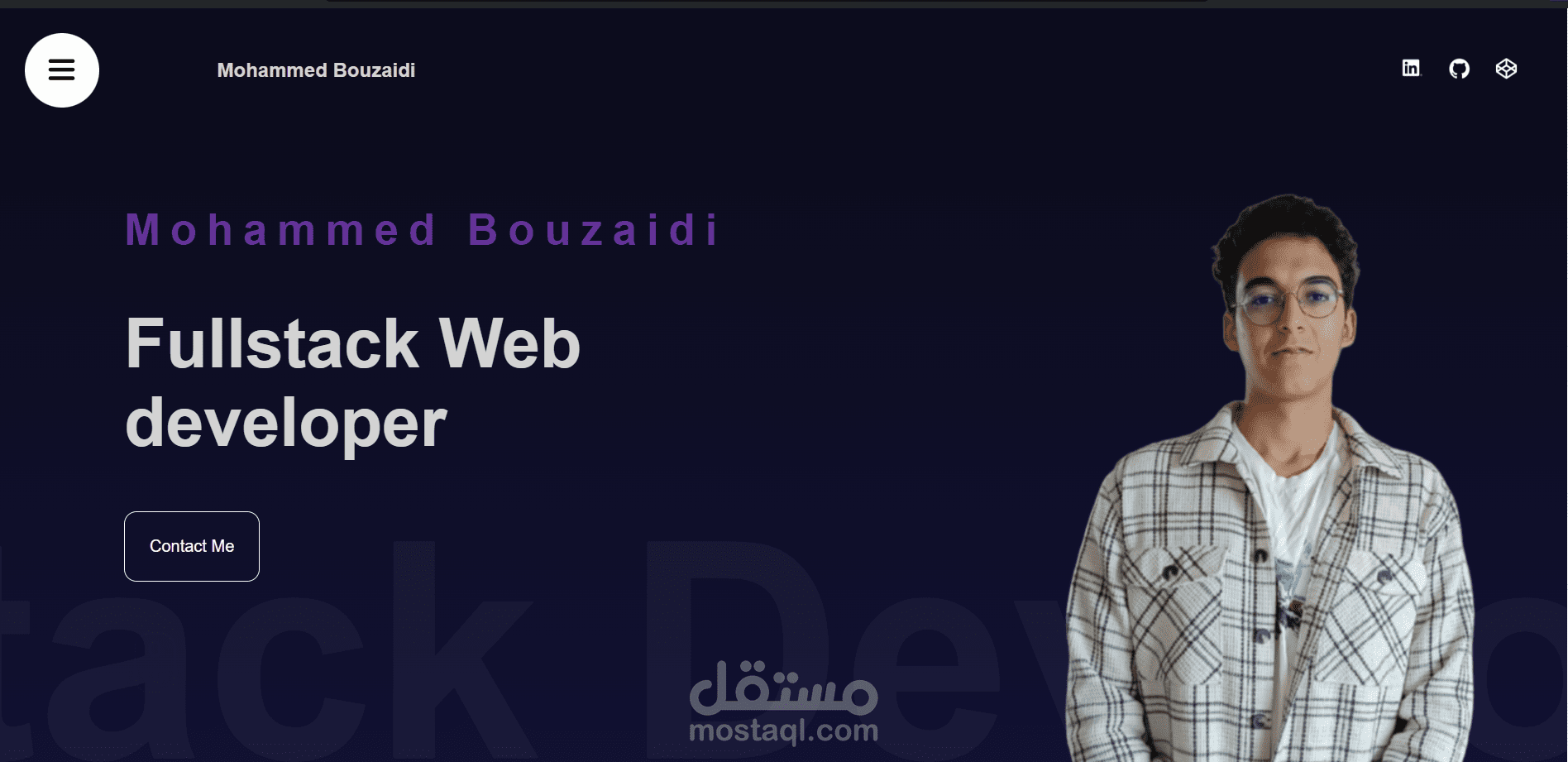 موقع محفظة المشاريع التفاعلية Interactive Portfolio Website
