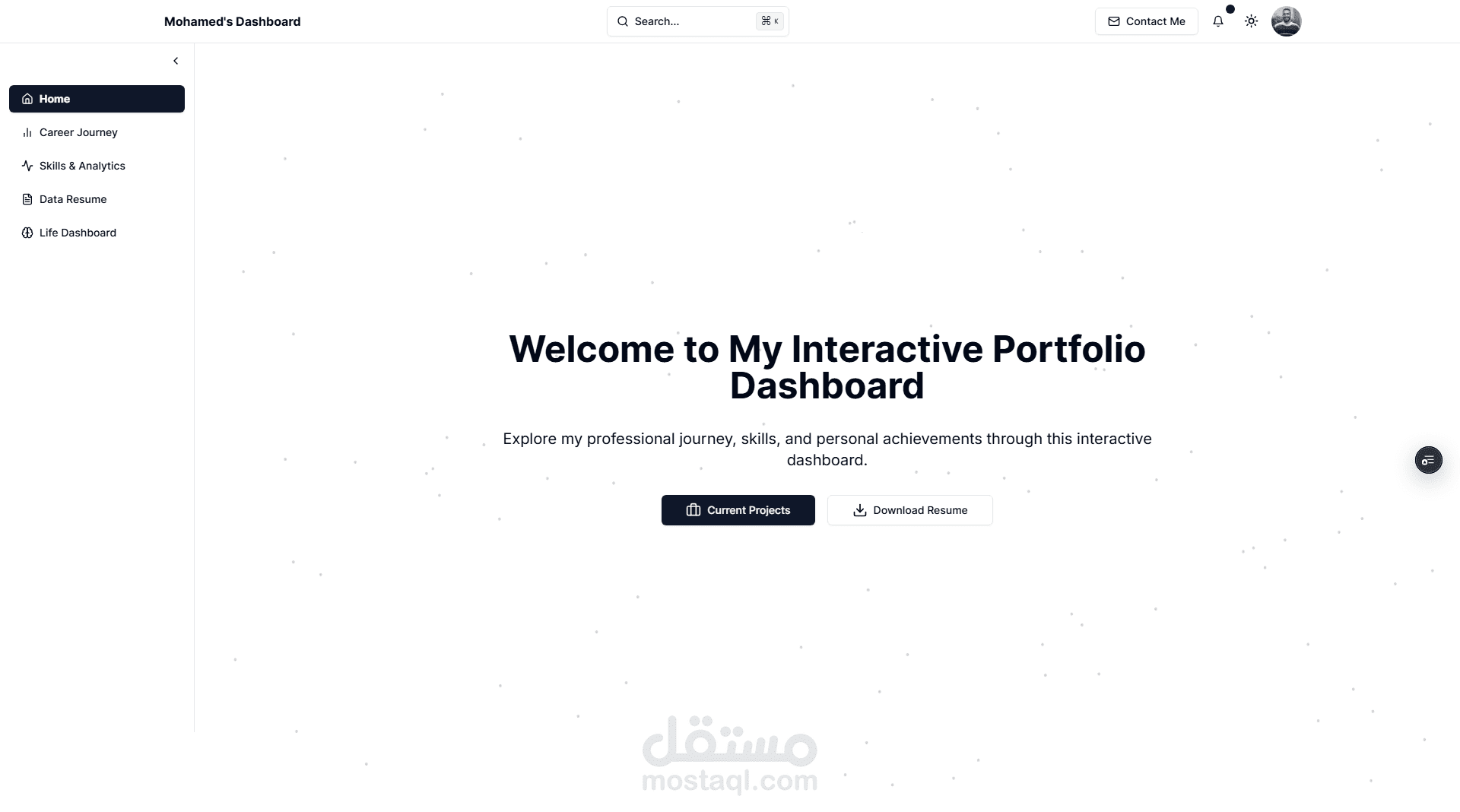 Interactive Portfolio Dashboard
