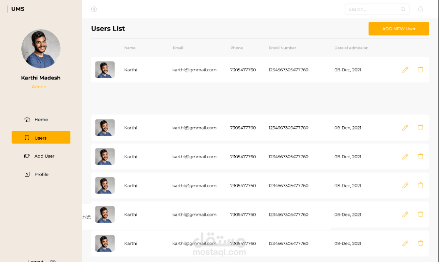User Management system