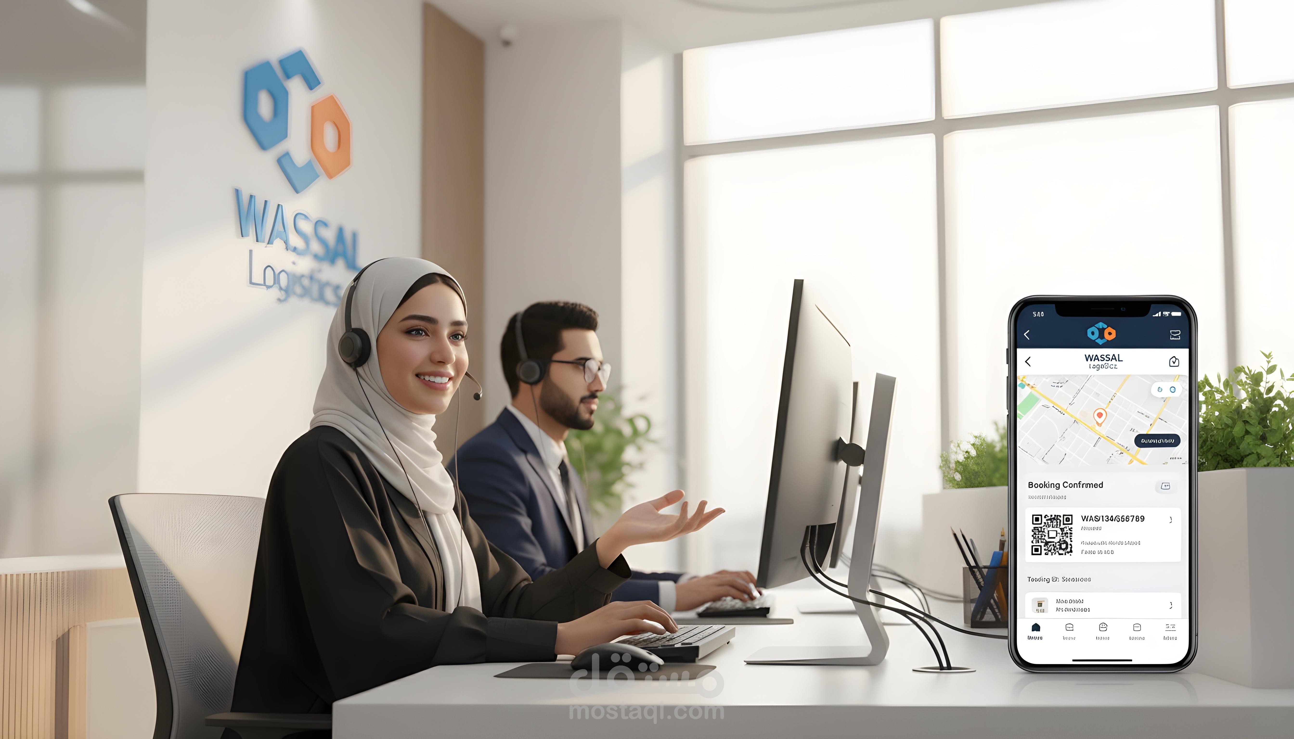 فيديو اعلاني خليجي لشركة شحن بالذكاء الاصطناعي