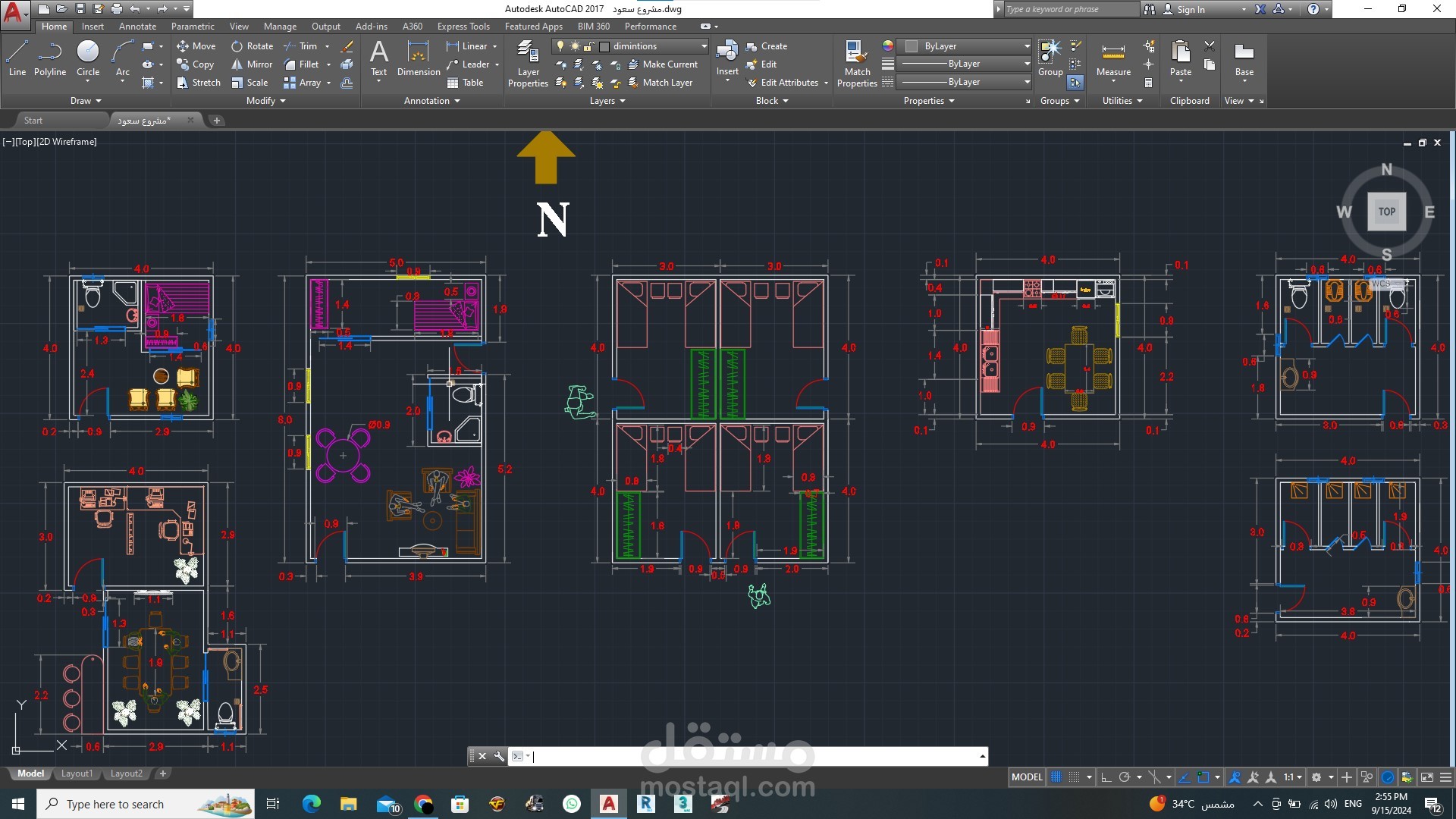 تصميم سكن ملحق بمزرعة