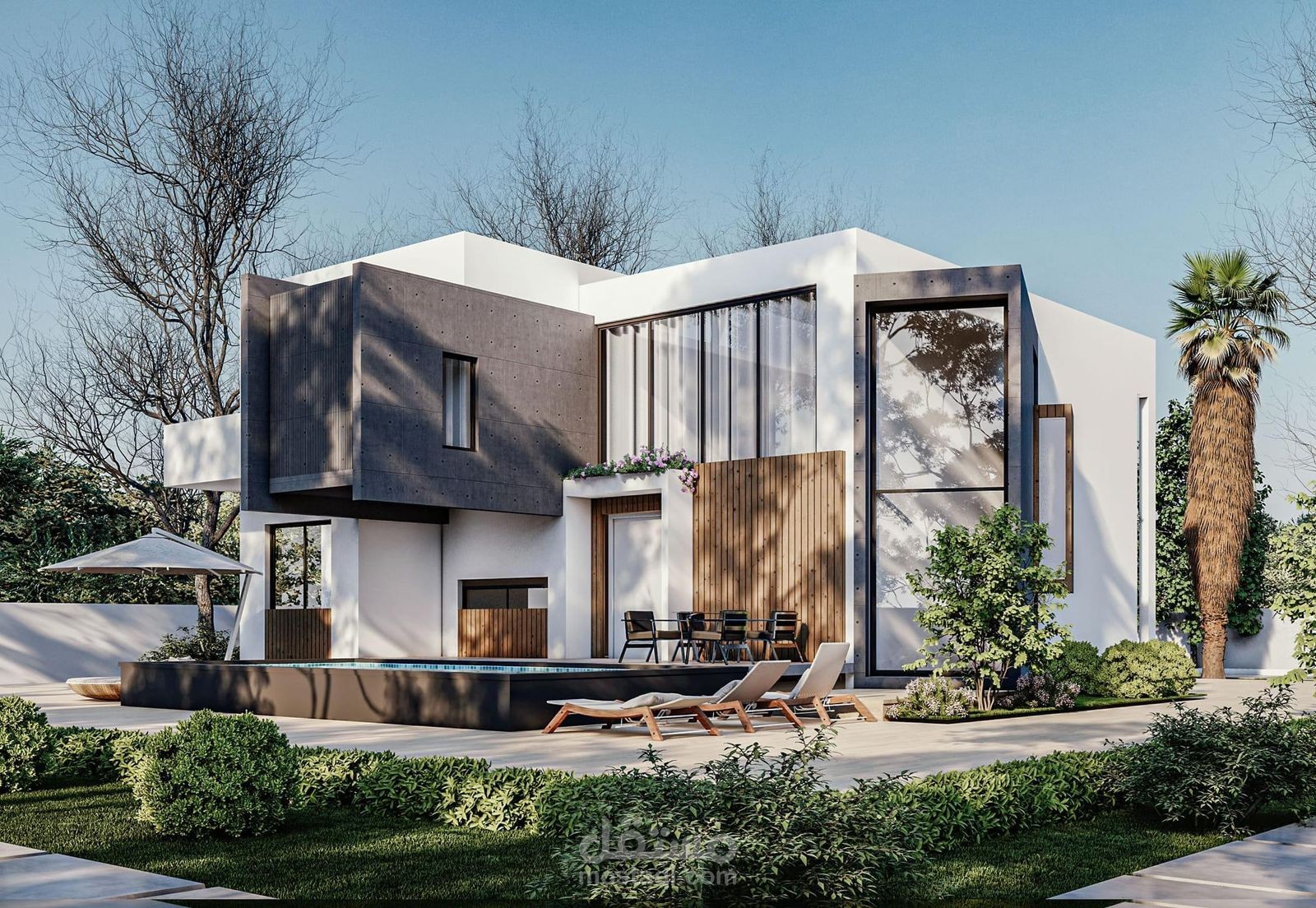 التصميم و الإخراج المعماري لفيلا