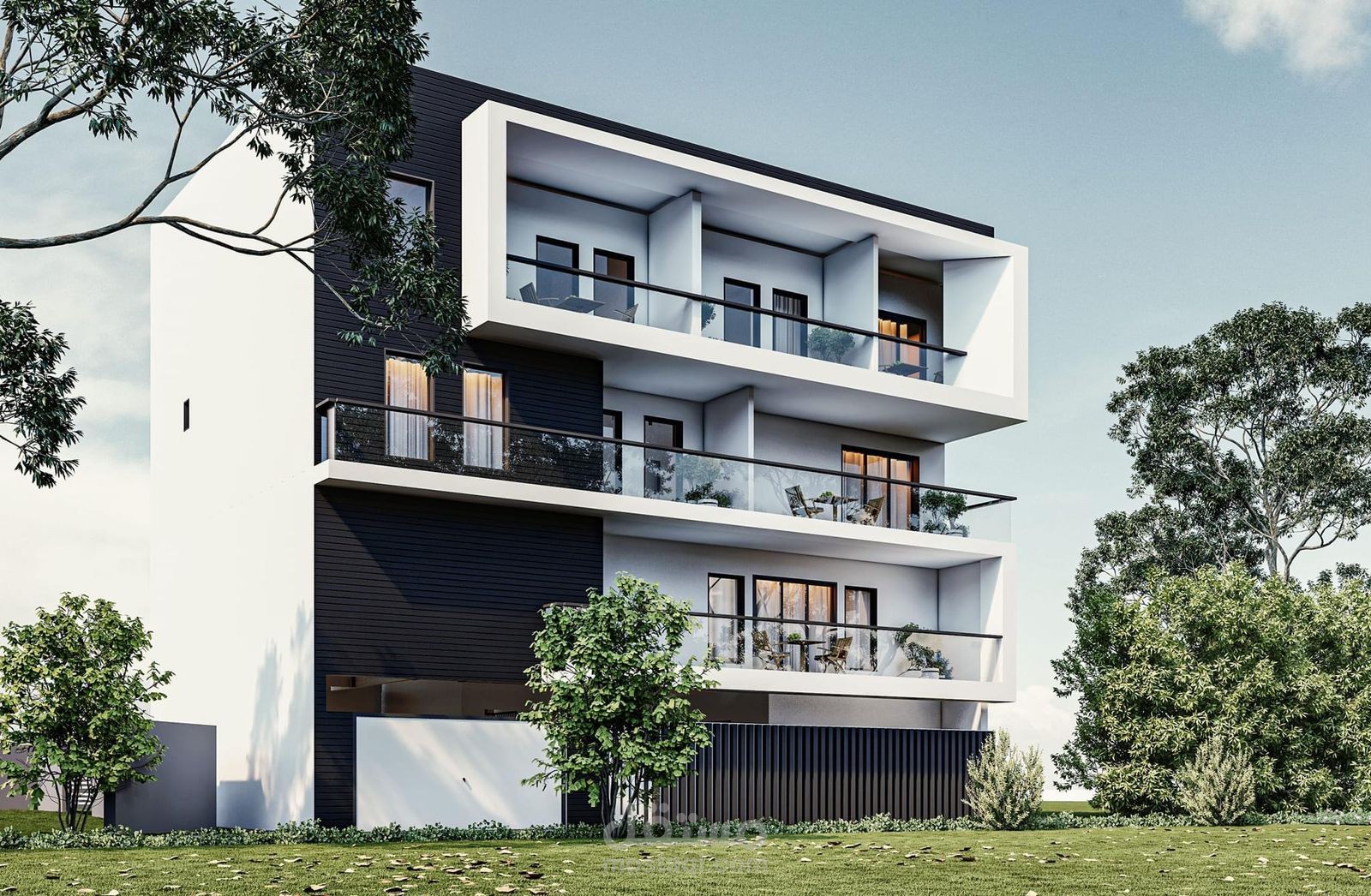 تصميم كامل لعمارة سكانية