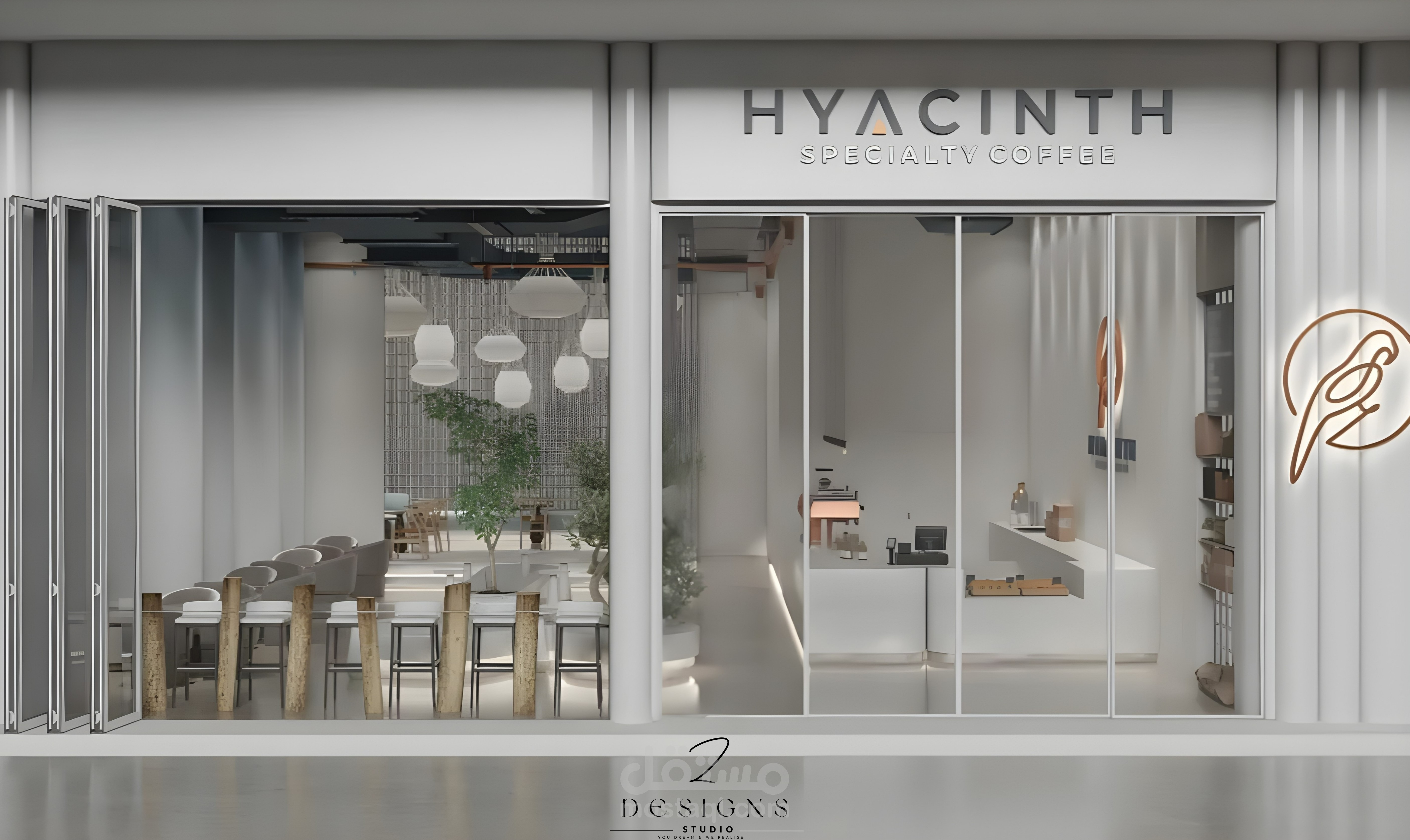 تصميم  خارجي و داخلي لمقهي  بالإمارات بستيل ولا أروع