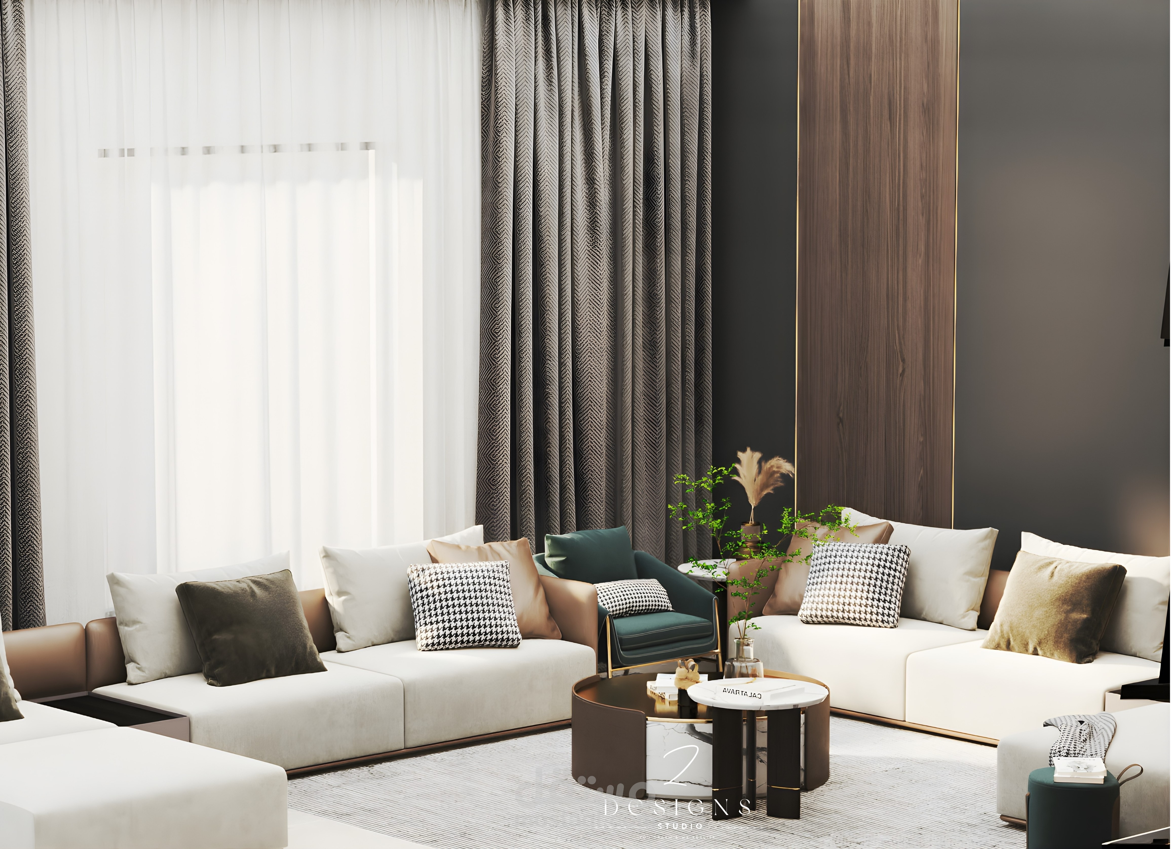 تصميم غرفة معيشة أنيقة