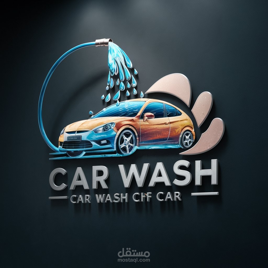 تصميم لوجو مغسله سيارات