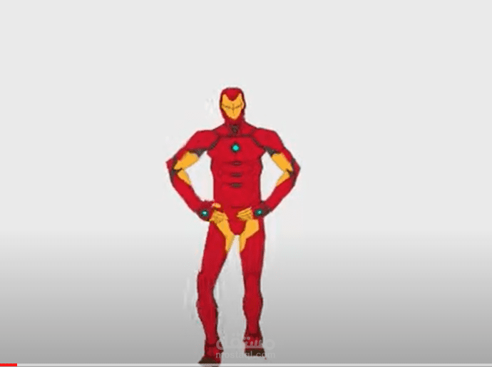 تصميم ايرون مان يرقص 2d