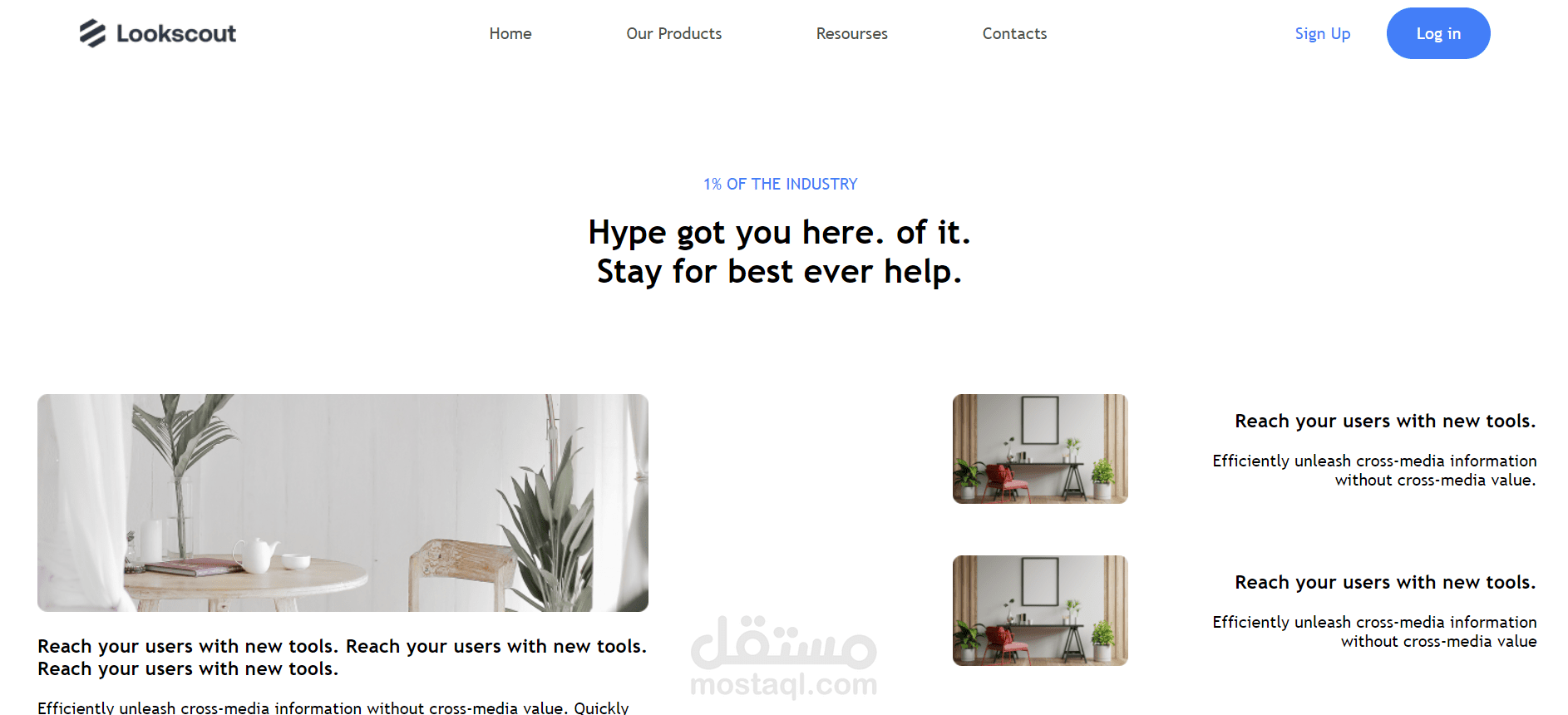 تصميم موقع صفحة اثاث responsive باستخدام media query