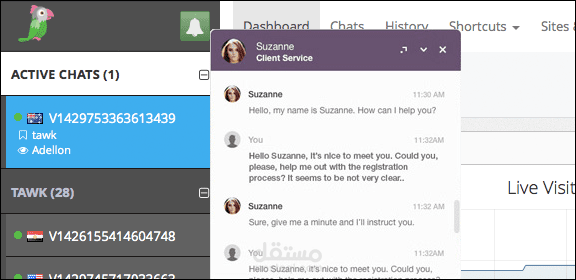 scraping chats from tawk
