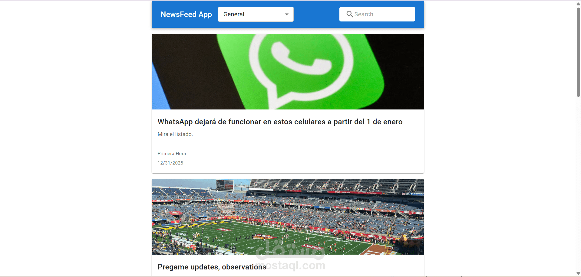News Feed Application