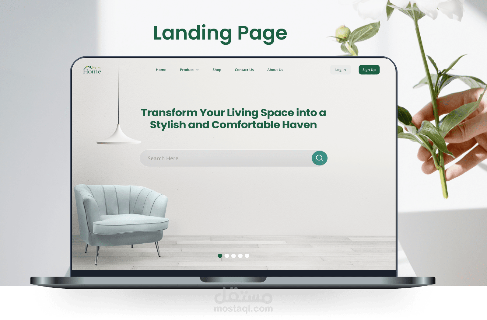 تصميم صفحة هبوط Landing page  او واجهة ويب باستخدام figma