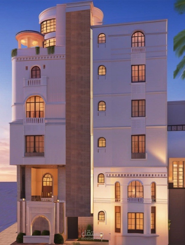 تصميم واجهات عماره  سكنيه تتكون من خمسة طوابق مودرن