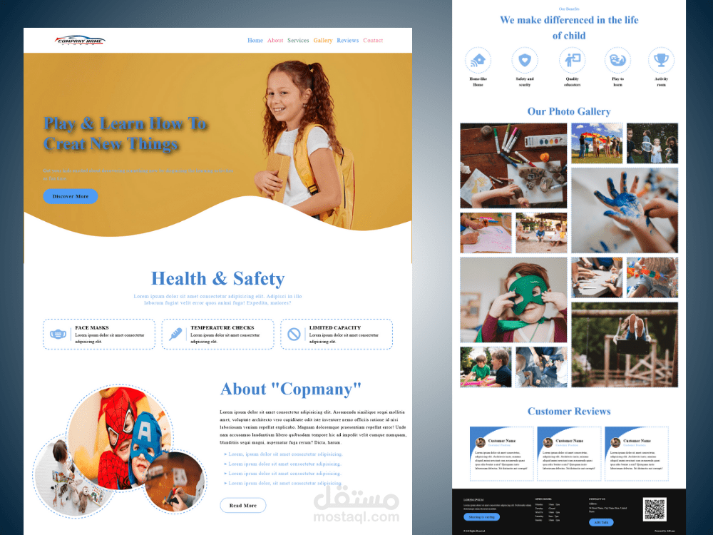 Single page templatel