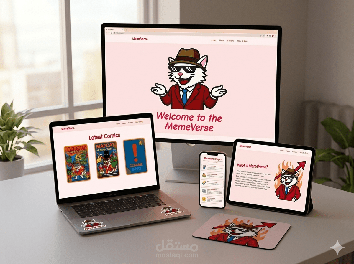 Comic Landing Page for Meme Coin