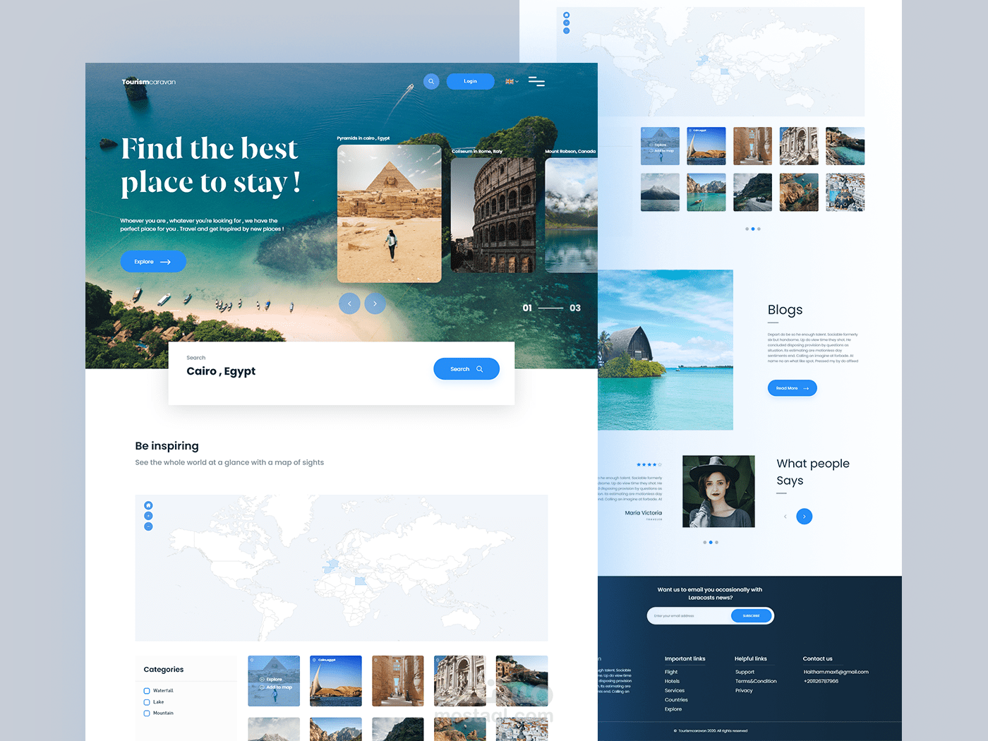 تصميم موقع سياحي