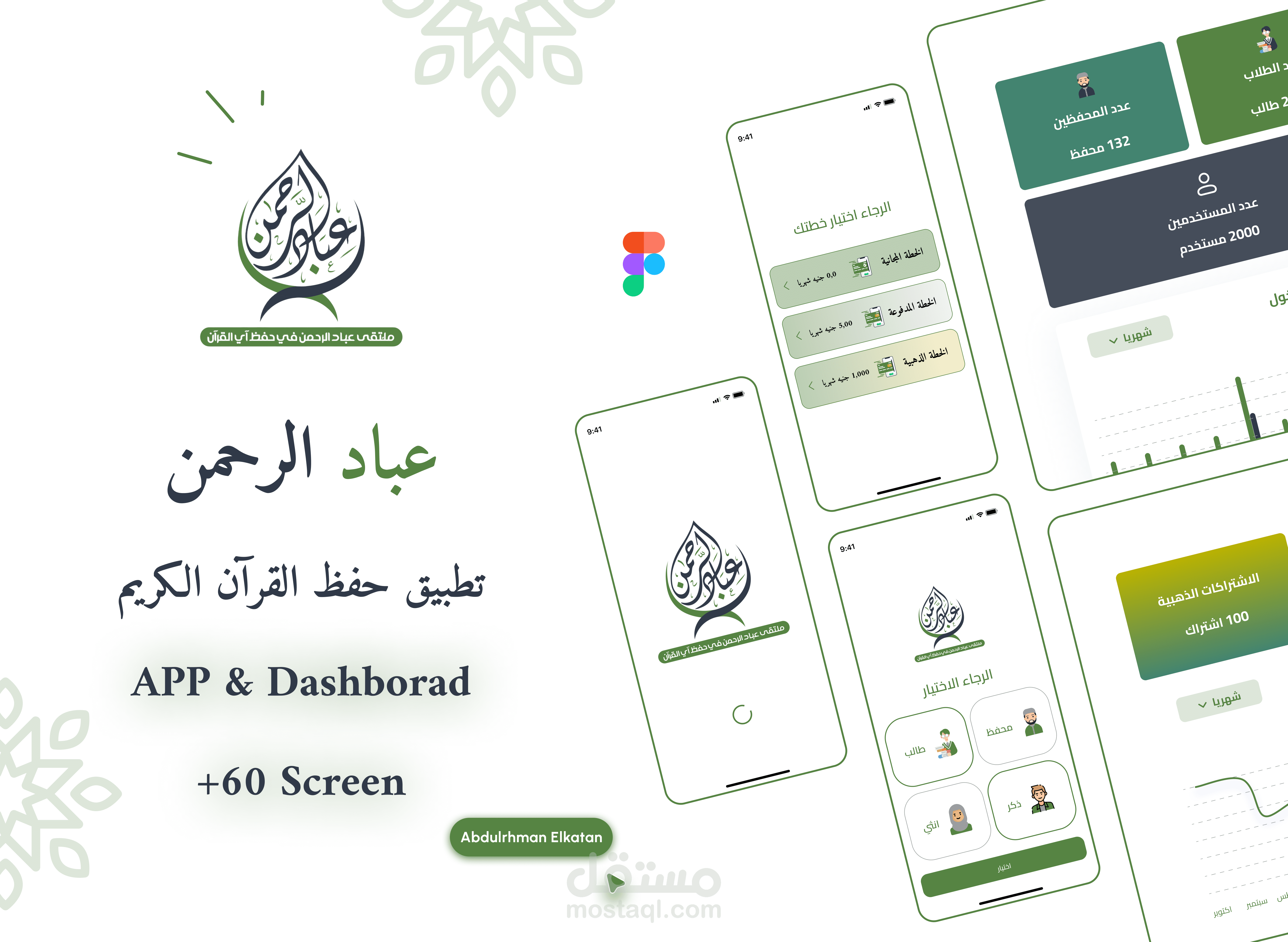 تصميم تطبيق(عباد الرحمن) لحفظ القران الكريم عن بعد