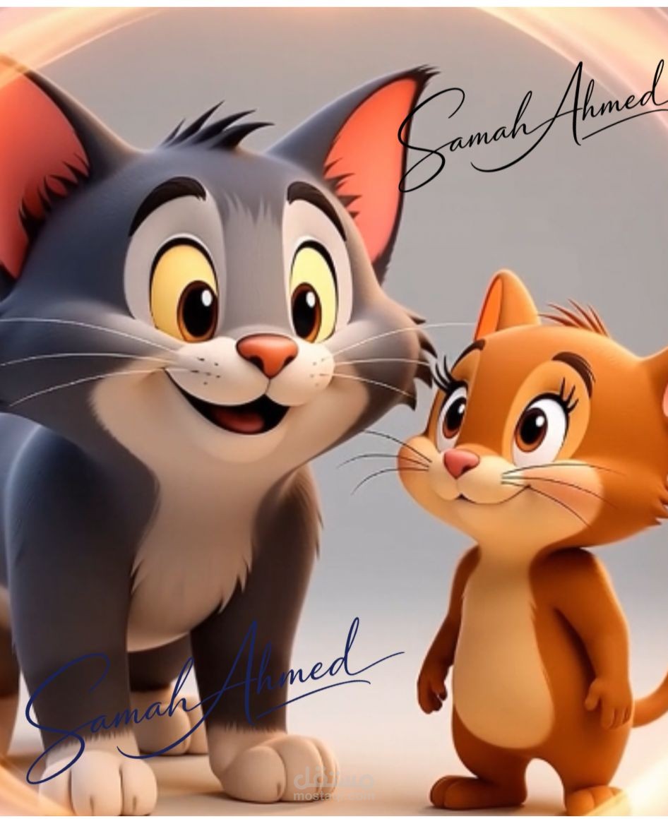 فيلم كارتون 3D صامت بأسلوب احترافي (Tom & Jerry Style)