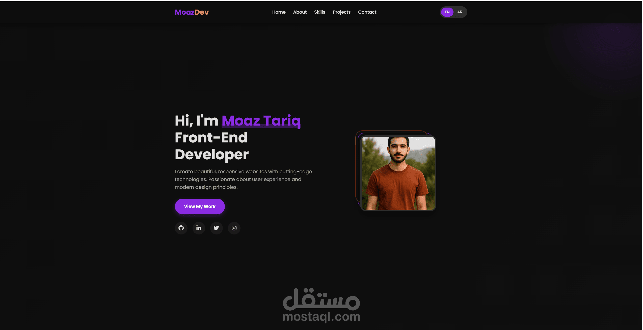 صممت وبرمجة portofilo خاص بي