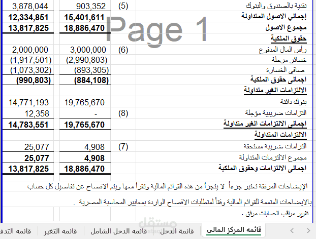 أعمال تدقيق الحسابات و اعداد التقارير المالية