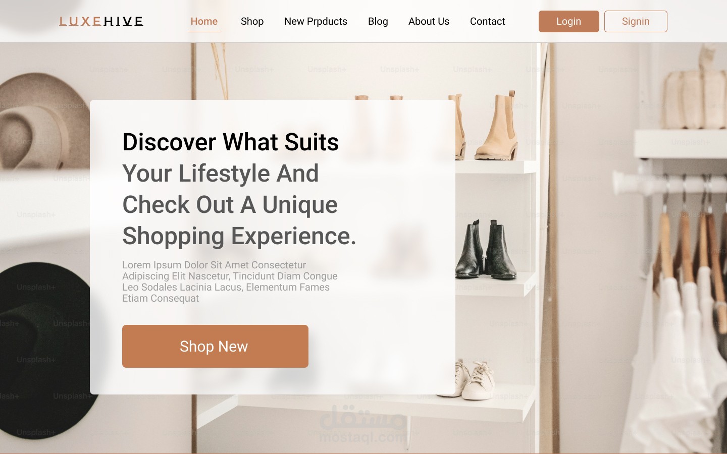 Luxe Hive  | Ui UX , متجر إلكترونى