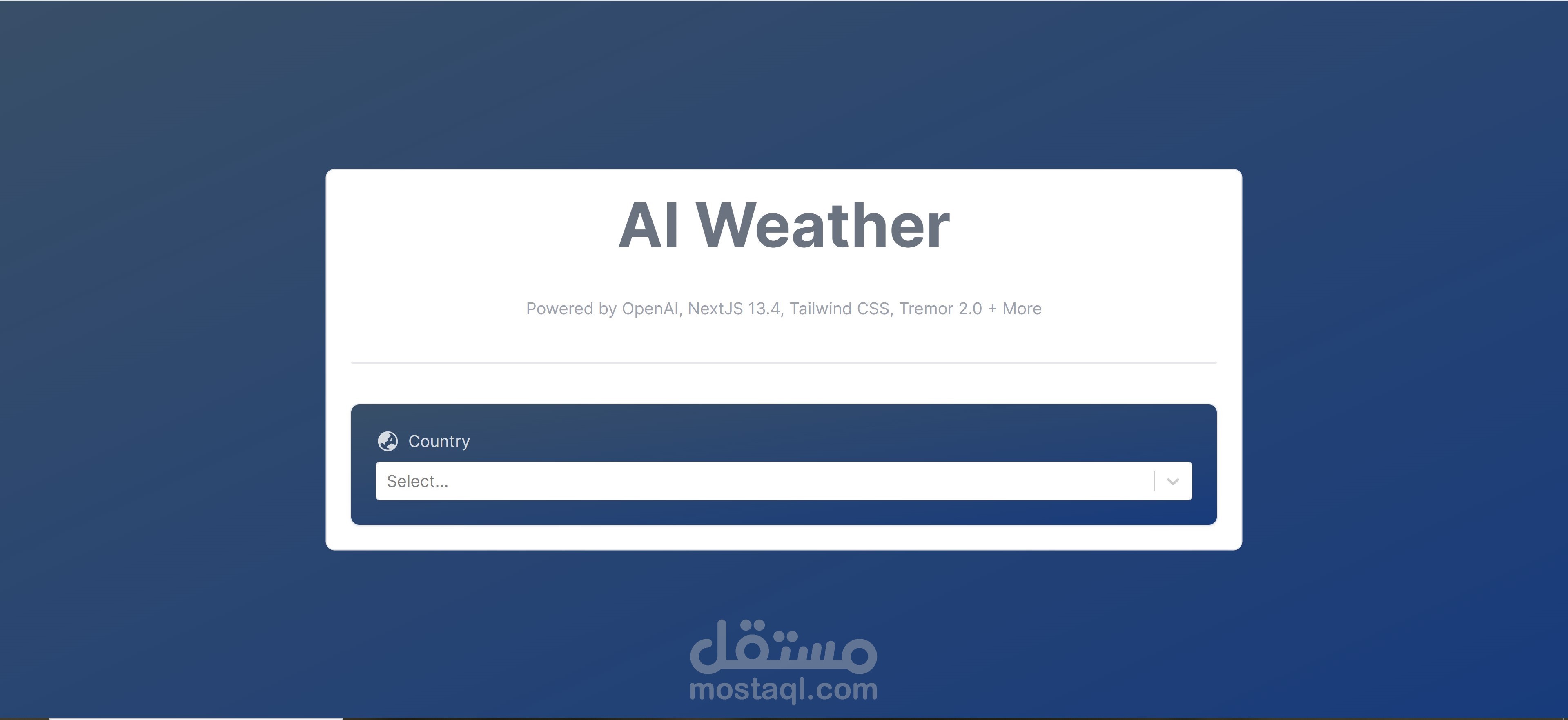 AI Weather Website