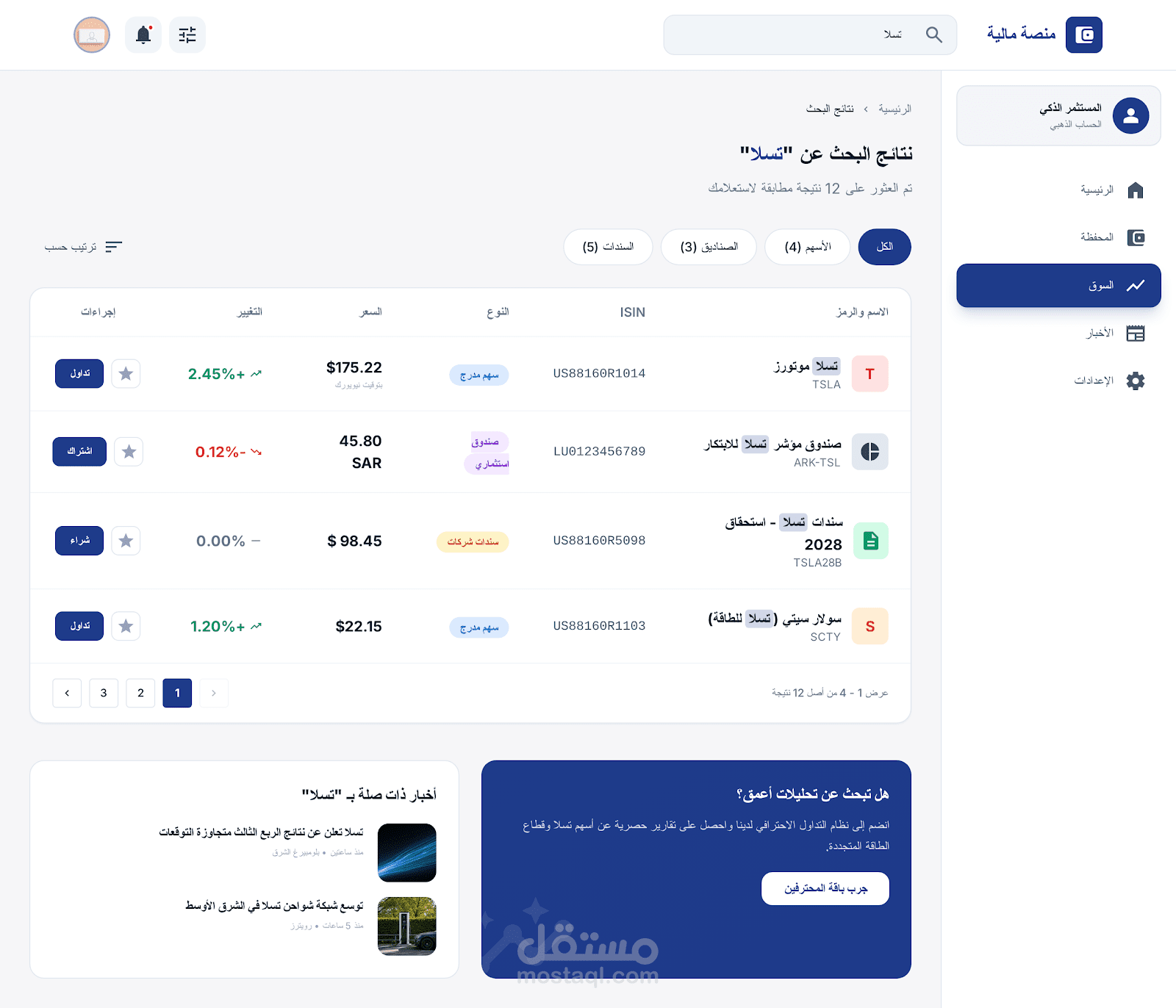 Financial Instruments Platform