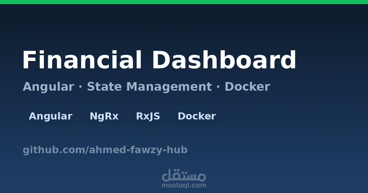 Financial Dashboard — لوحة تحكم مالية بـ Angular (NgRx + Docker)