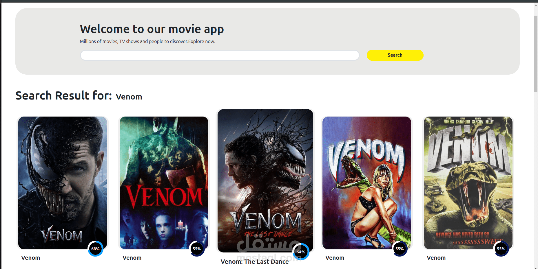 Movie App Website