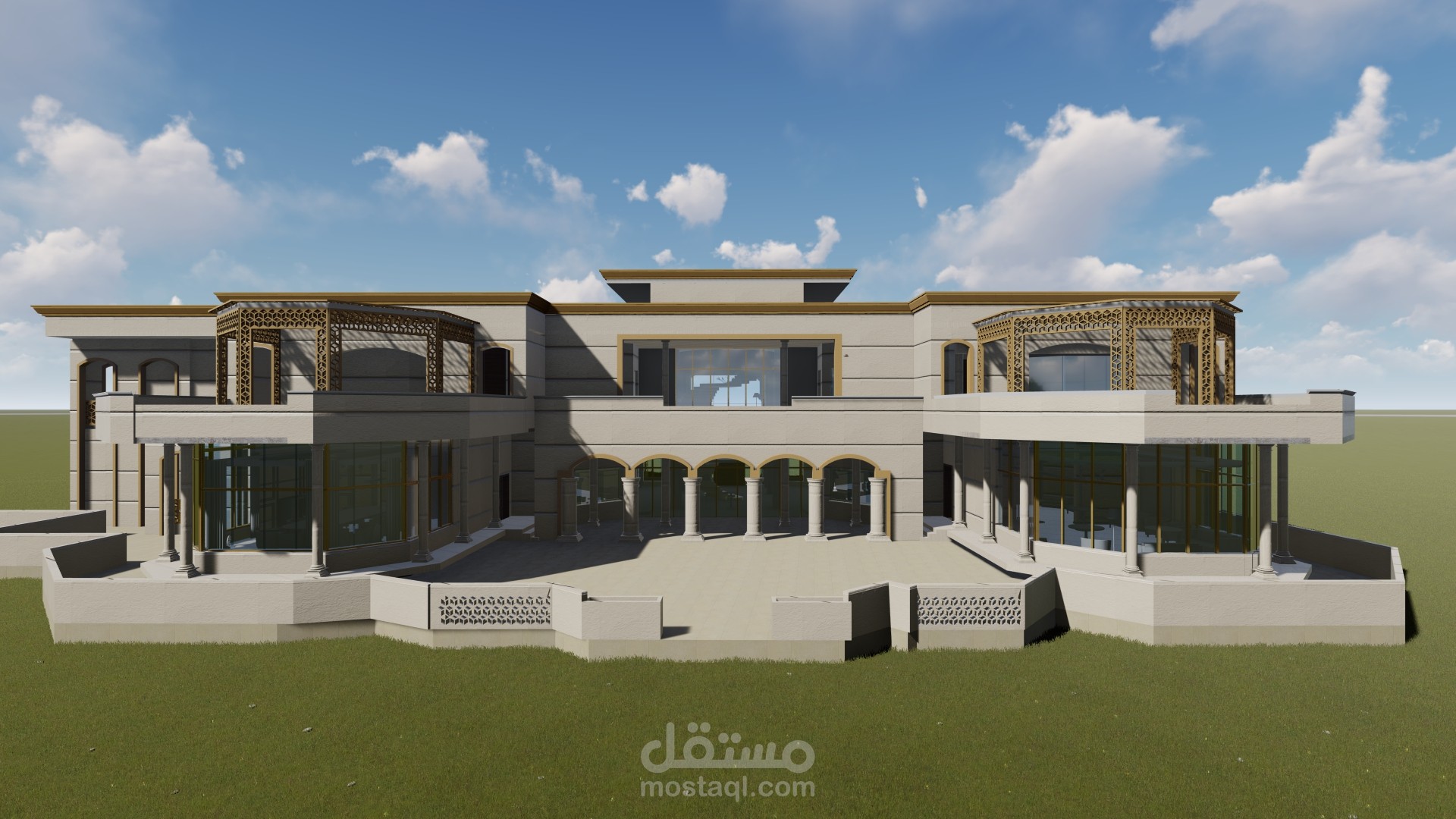 رسومات تنفيذية معمارية و تنسيق رسومات الالكتروميكانيك لمبنى تجارى مكتبى