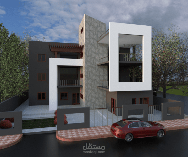 تصميم مبنى سكنى