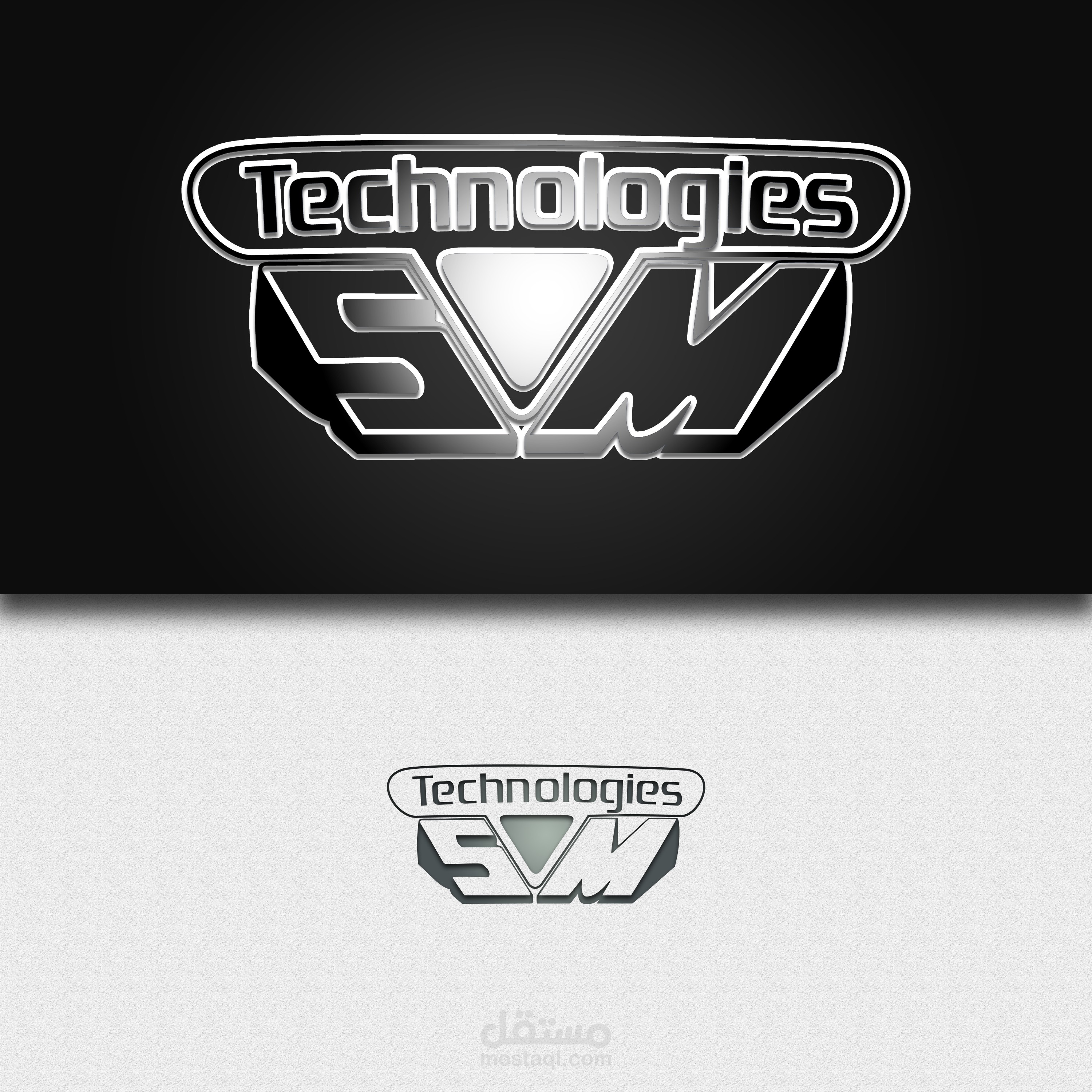 مقترح تصميم لوغو لشركة تكنولوجية بعنوان : sm ) Technologies )