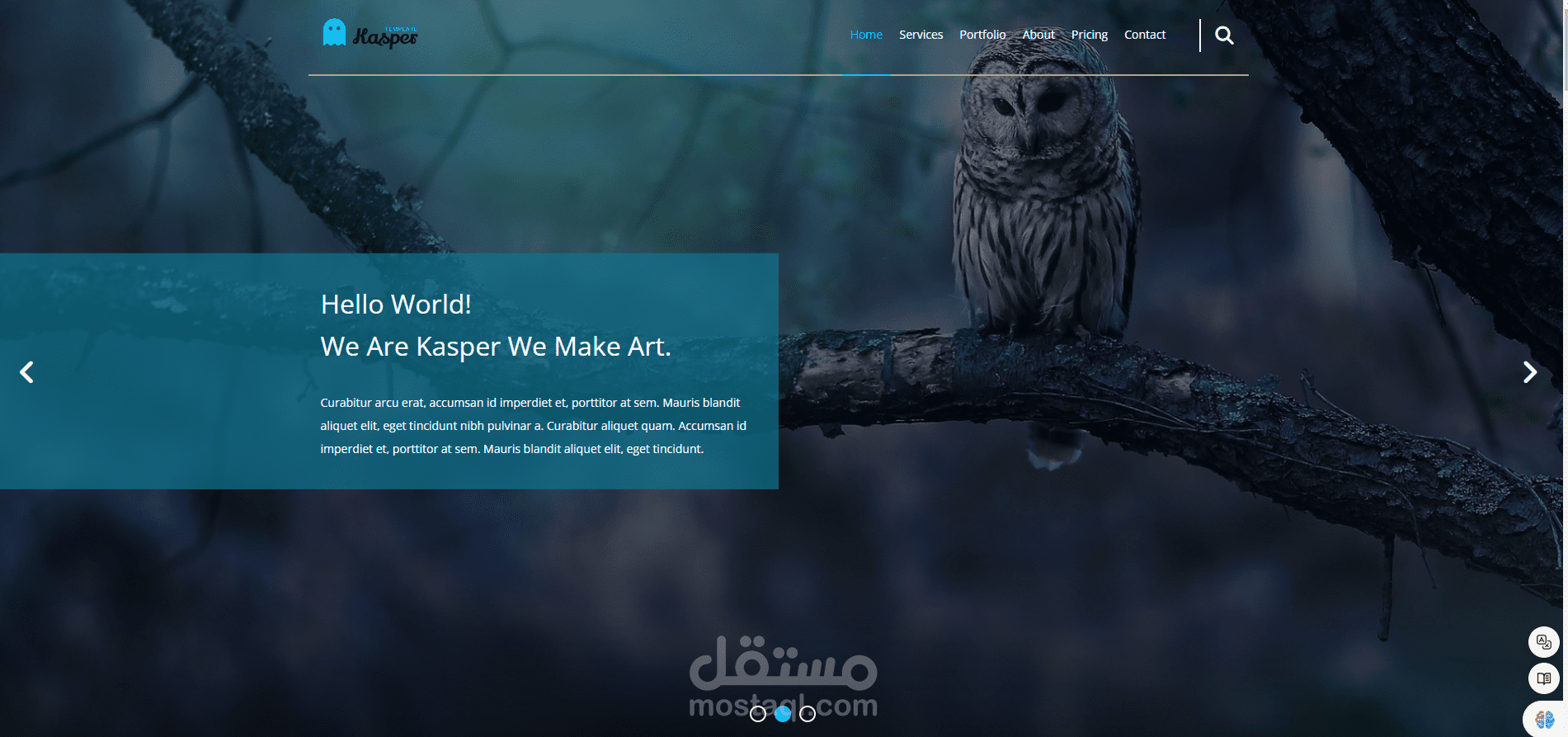 Kasper - One Page Creative PSD Template