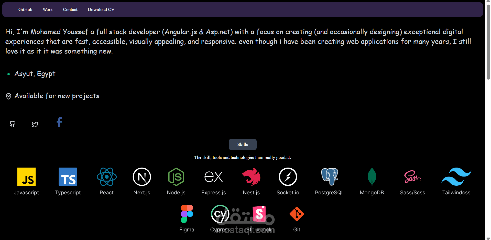 Mock Profile ملف شخصي تخيلي