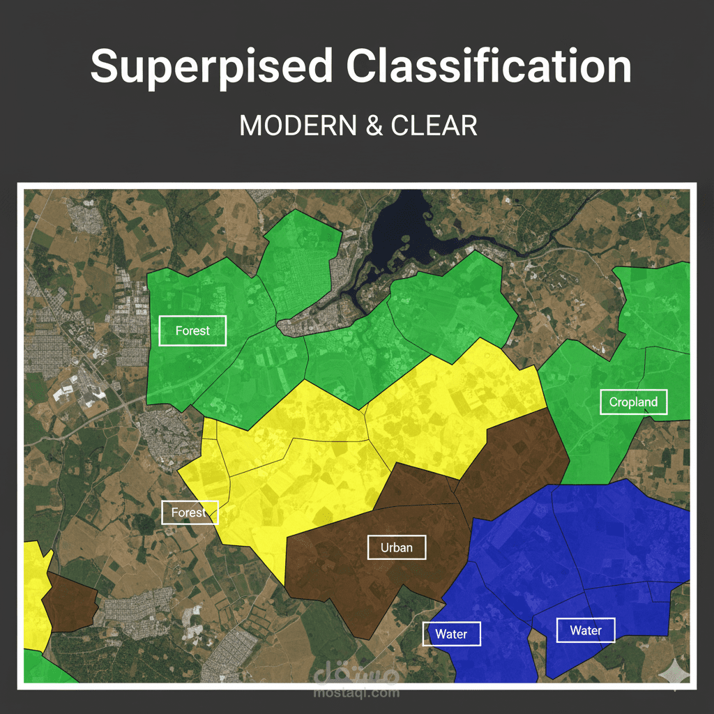تصنيف مراقب لتمييز استخدامات الغطاء الأرضي بدقة عالية