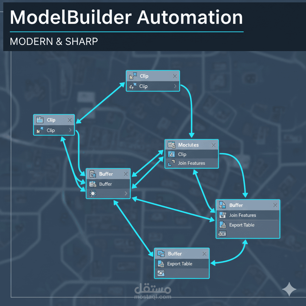 أتمتة العمليات الجغرافية باستخدام ModelBuilder في ArcGIS Pro