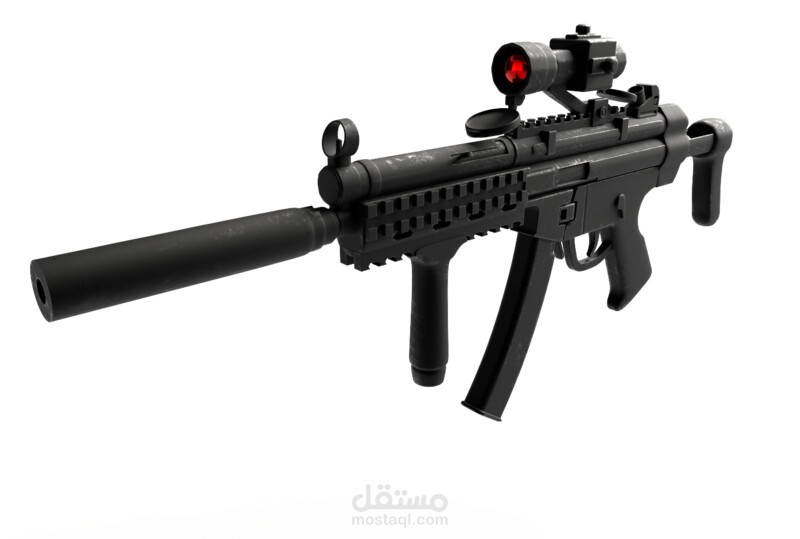 تصميم 3D لسلاح MP5
