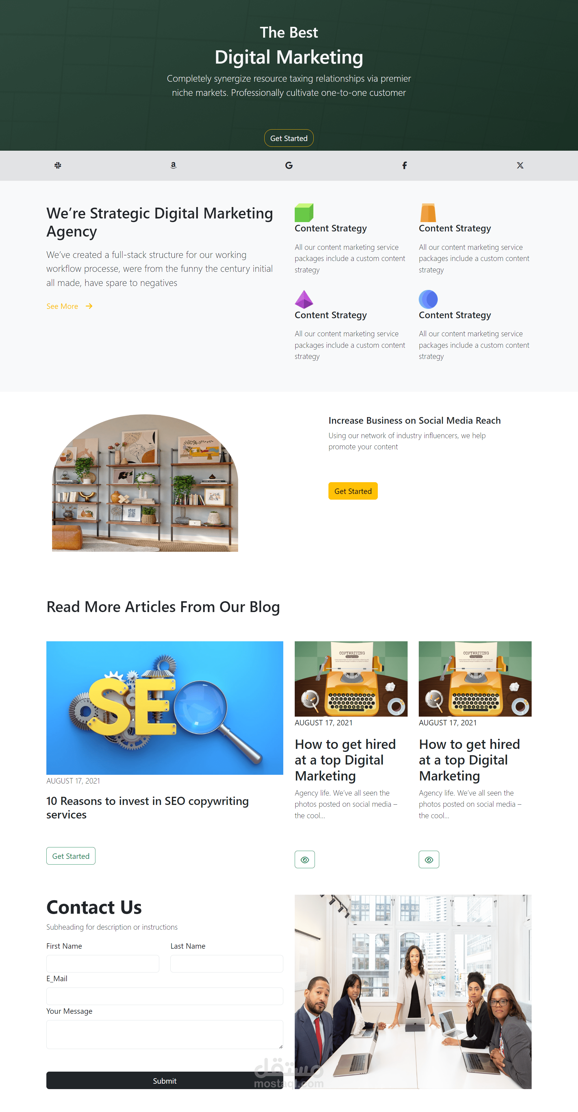 تصميم موقع بإستخدام HTML, CSS, JS