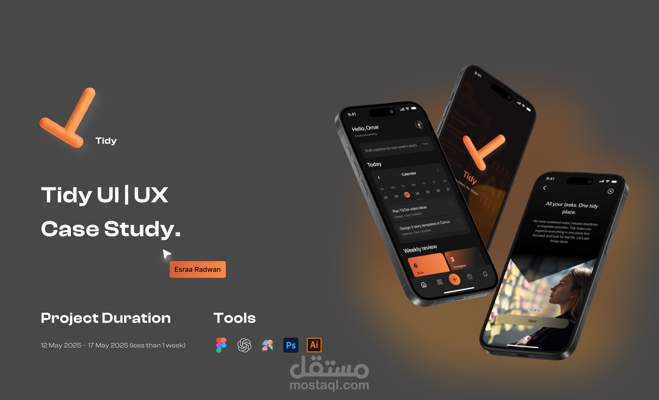 تطبيق Tidy، يهدف إلى مساعدة المحترفين والمستقلين في تنظيم مهامهم اليومية بشكل سريع وبسيط