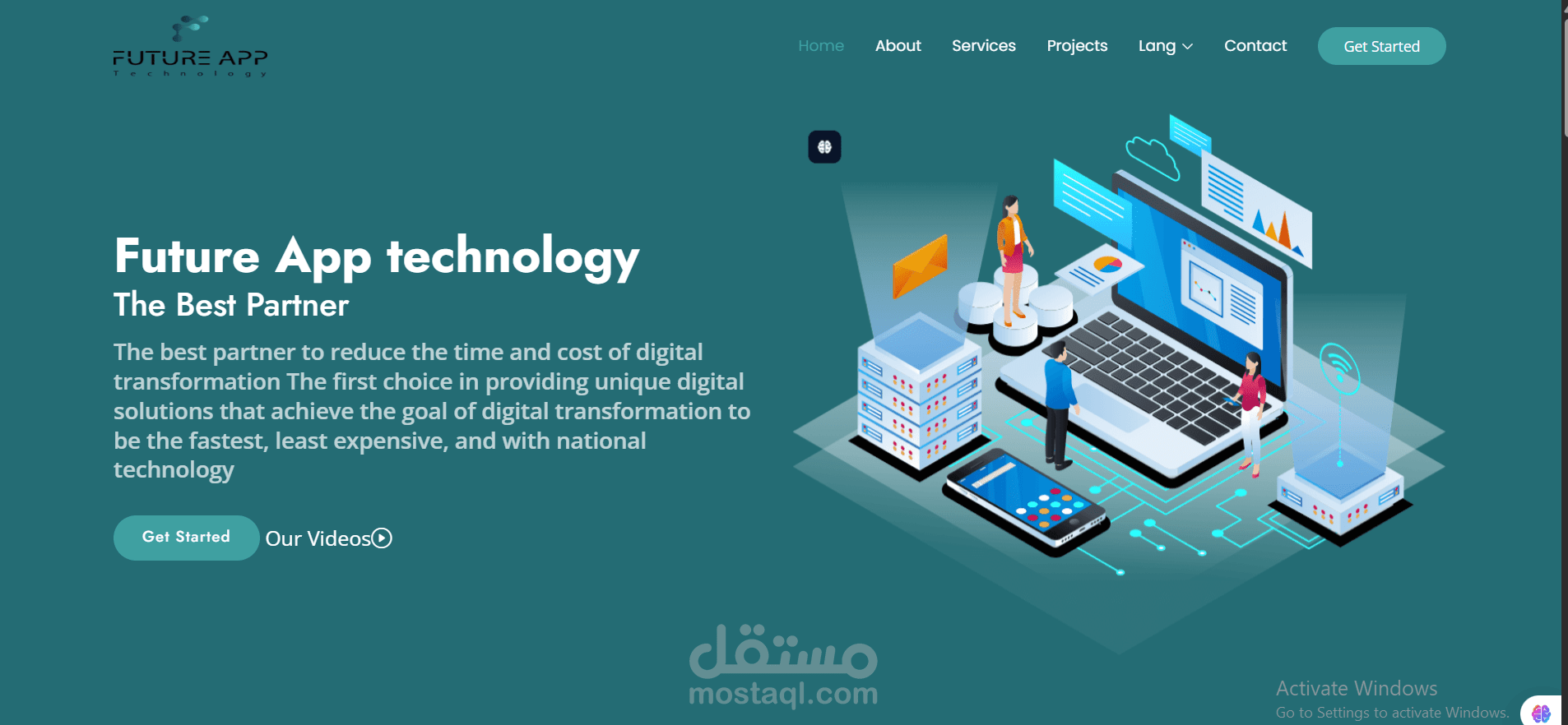 بناء موقع الكتروني متكامل فرونت وباك لشركه برمجيه بالمملكه العربيه السعوديه
