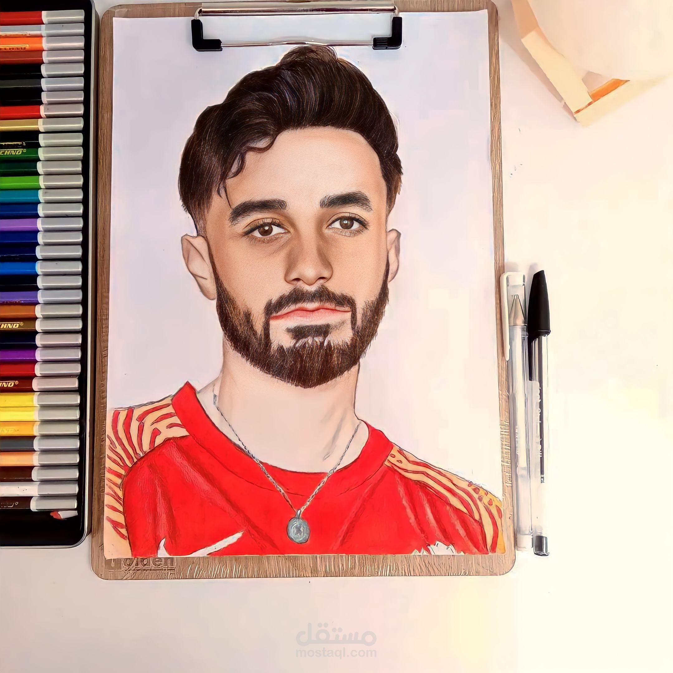 Portrait for a man with colors