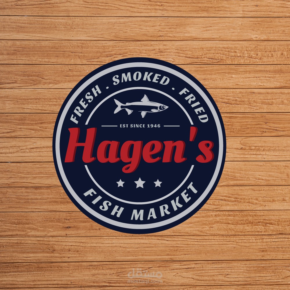 لوجو لسوبر ماركت للأسماك