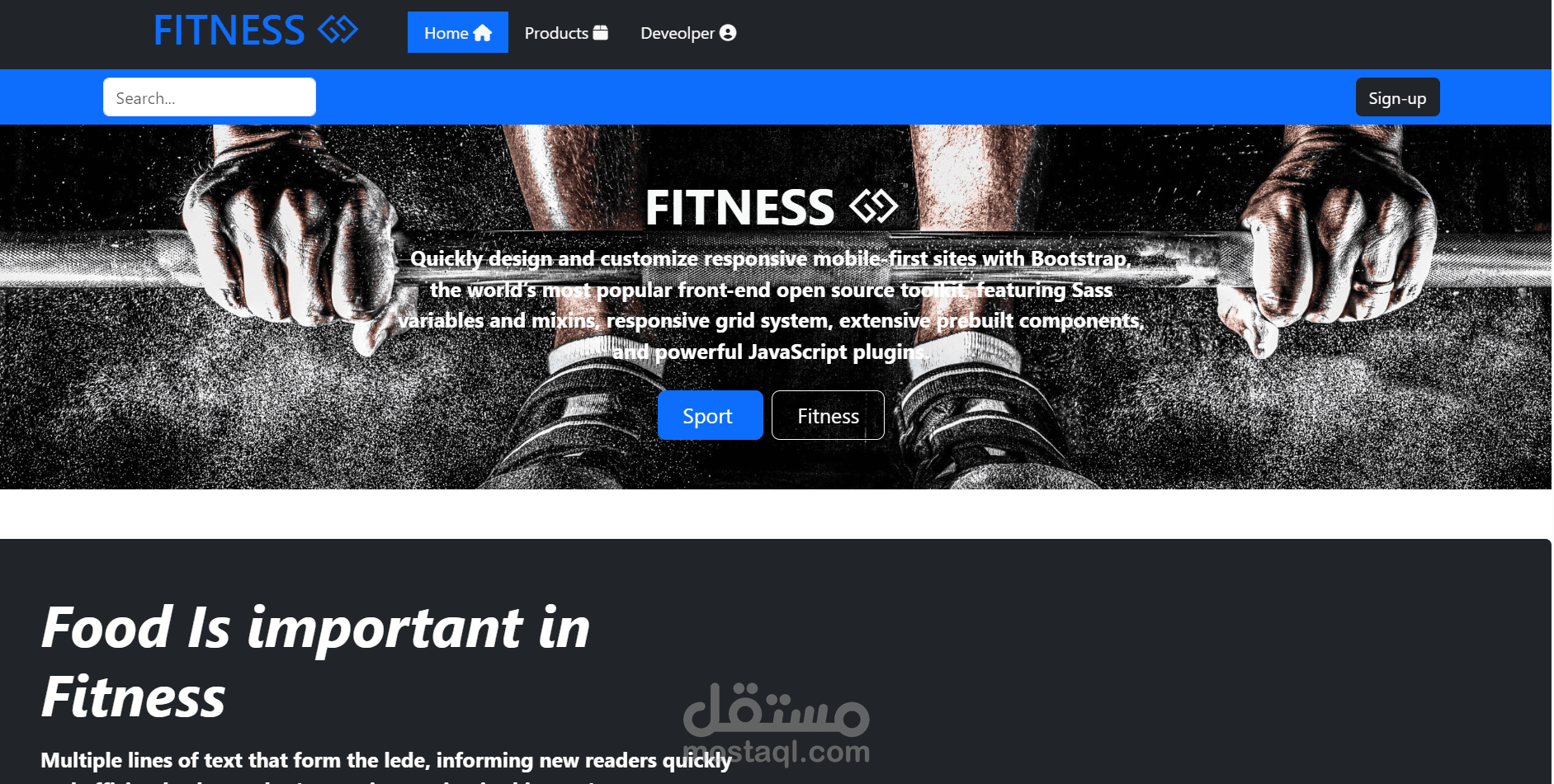 Fitness web application