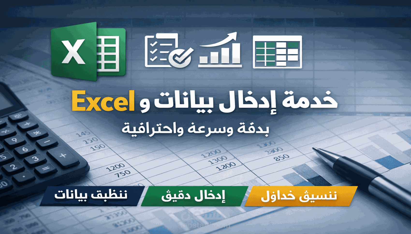 أدخل بياناتك بدقة وسرعة | خدمة احترافية لتنظيم وإدخال البيانات