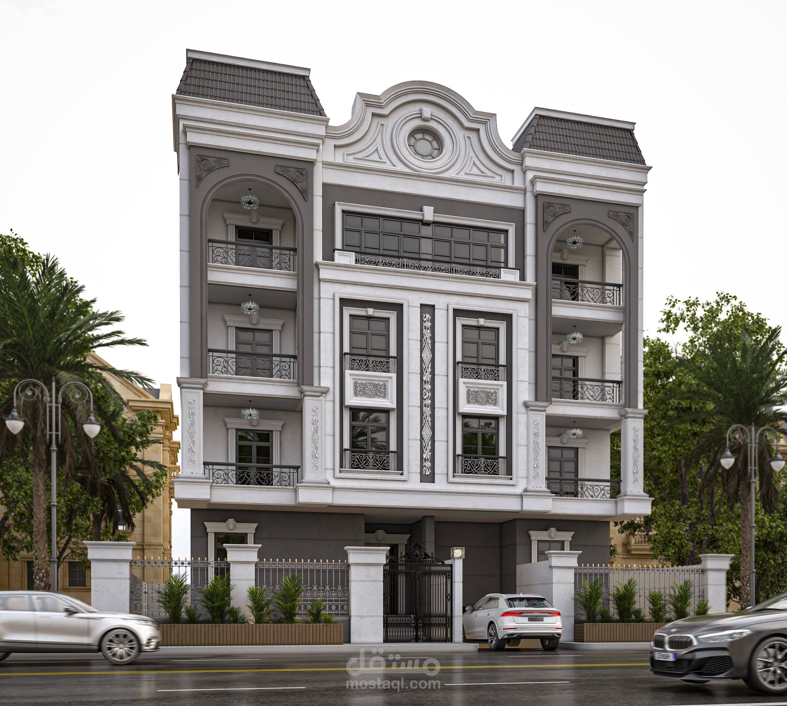 تصميم خارجى لمبنى سكنى فى مصر (بيت الوطن - القاهره الجديده )