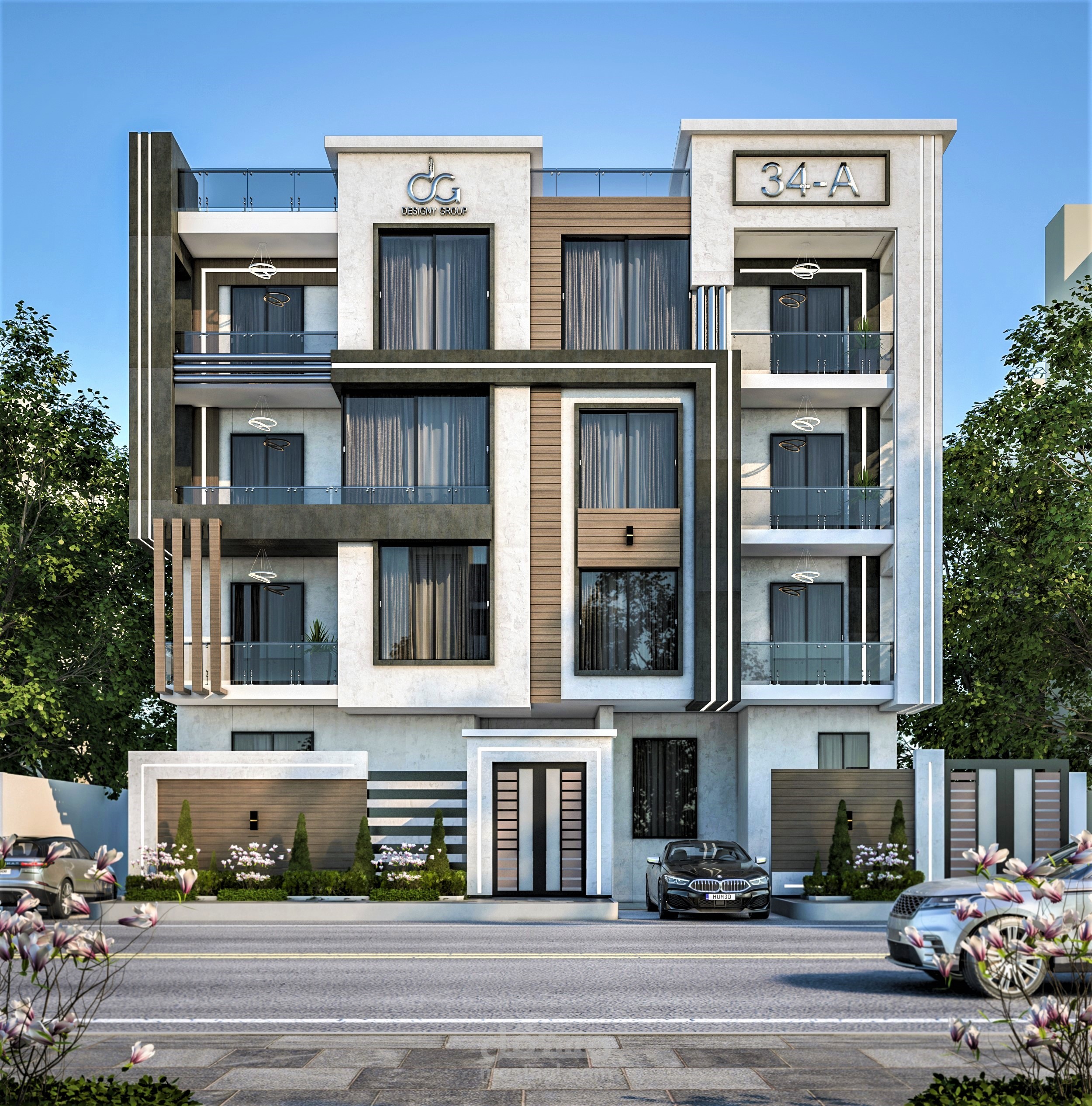 تصميم خارجى لمبنى سكنى فى مصر (بيت الوطن - القاهره الجديده )