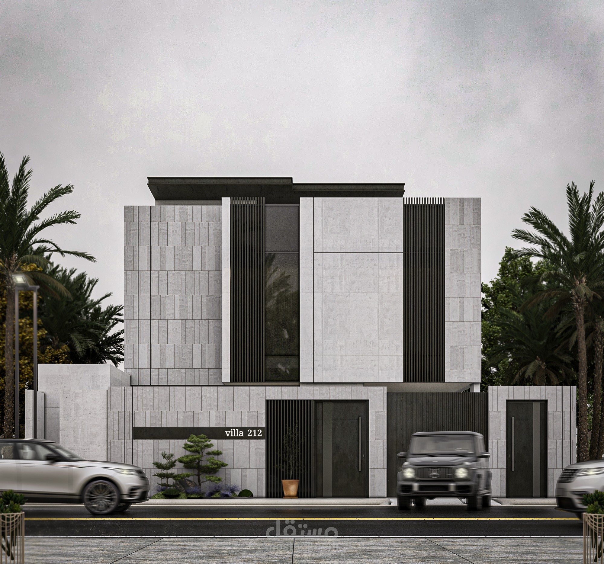 تصميم خارجى لمبنى سكنى فى المملكه العربيه السعوديه
