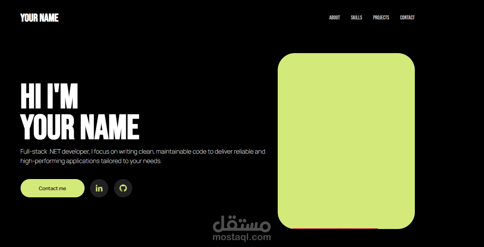 تصميم موقع شخصي