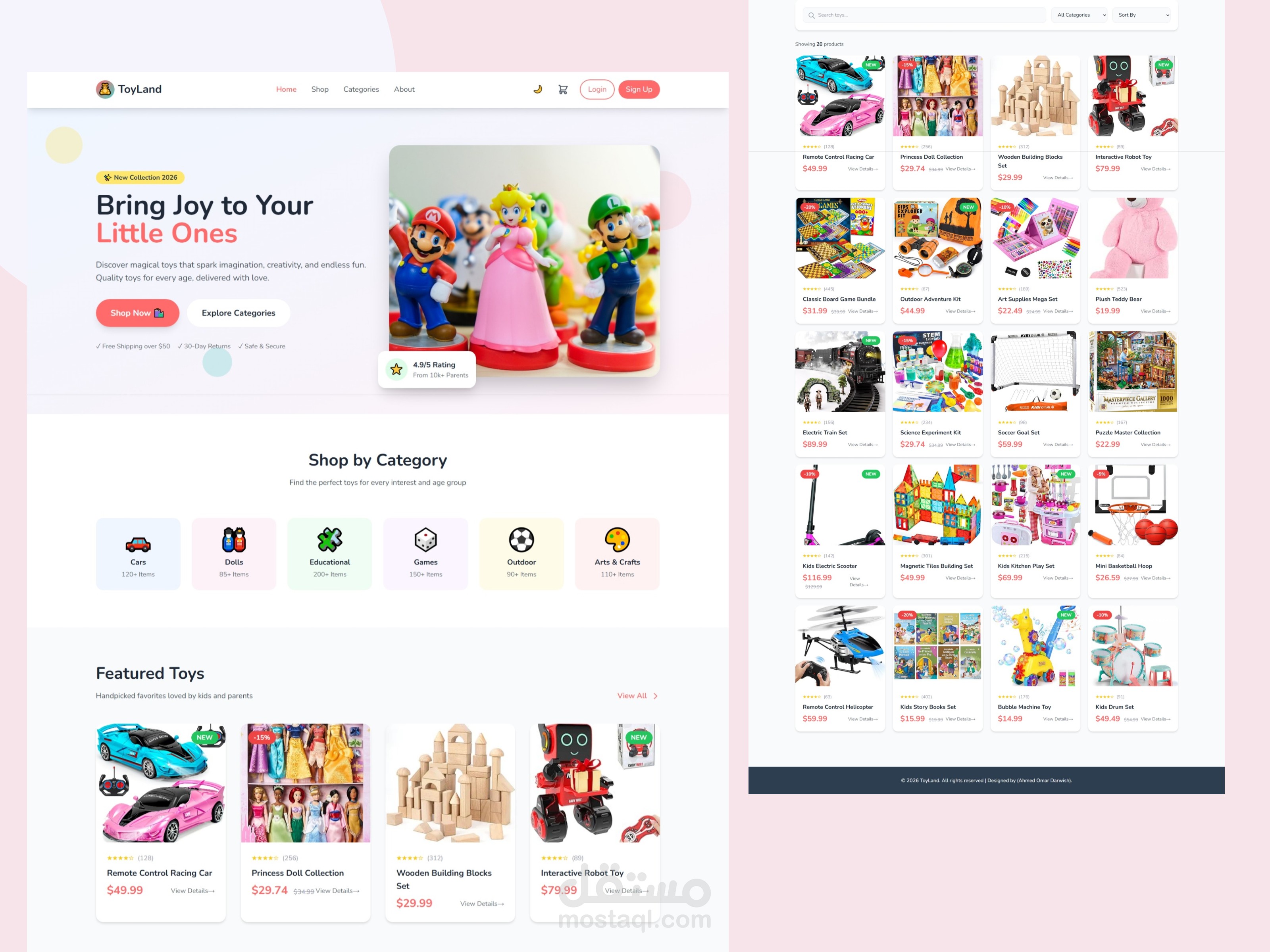 ToyLand - متجر ألعاب إلكتروني متكامل
